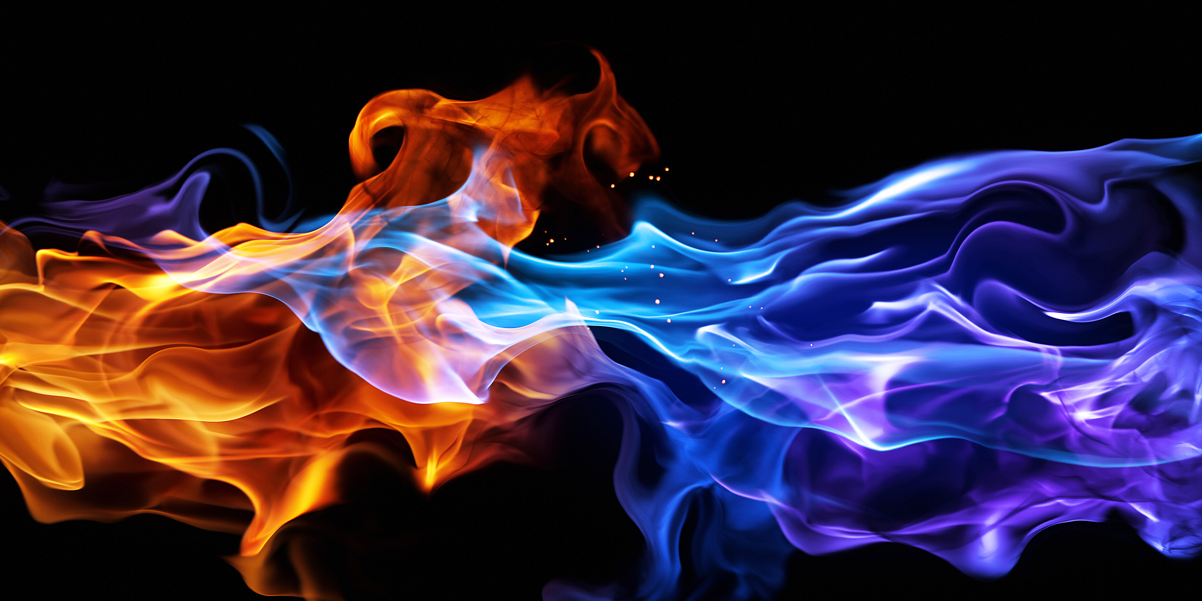 Red and blue fire | Source: Shutterstock