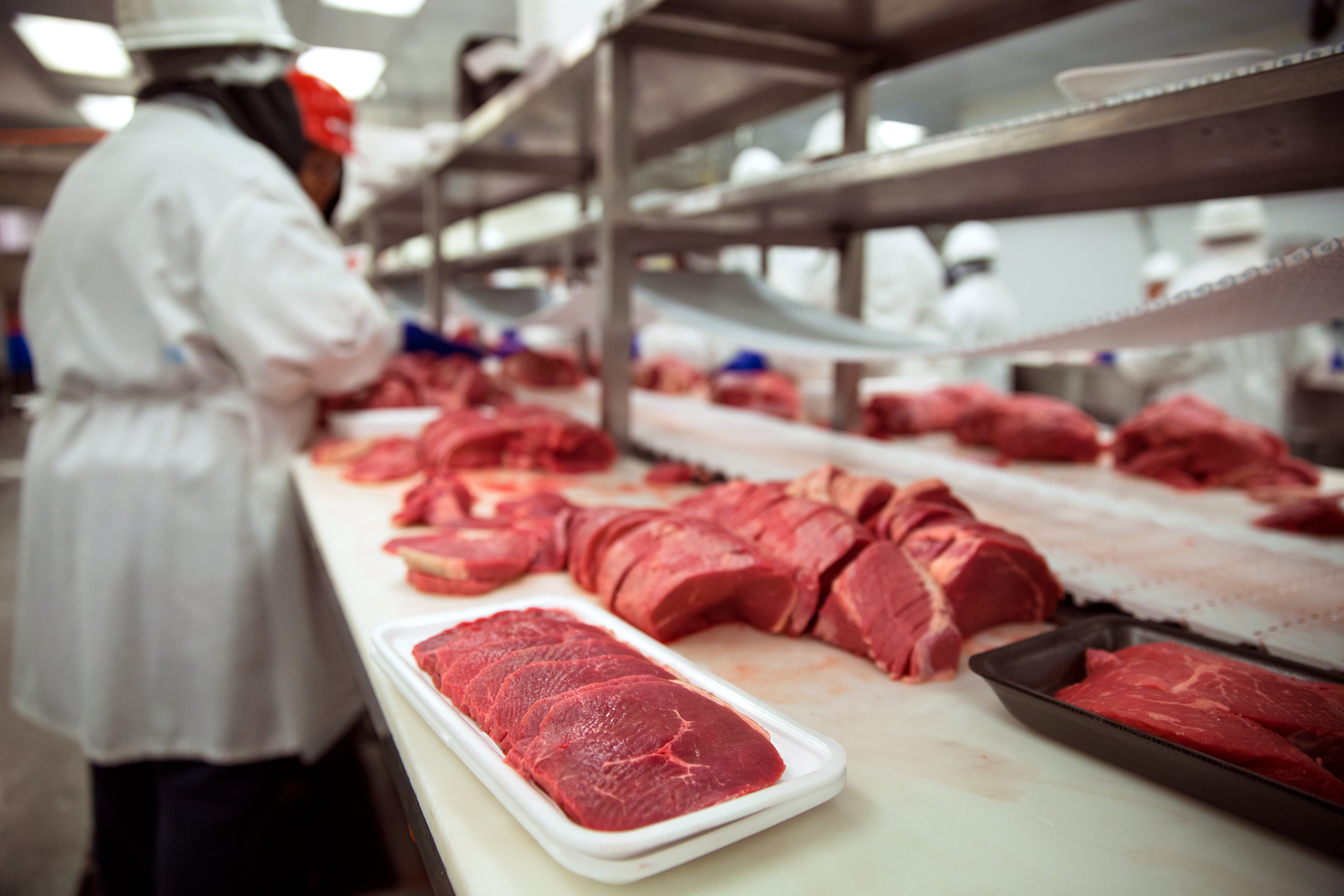 Raw beef before being packaged | Source: Shutterstock