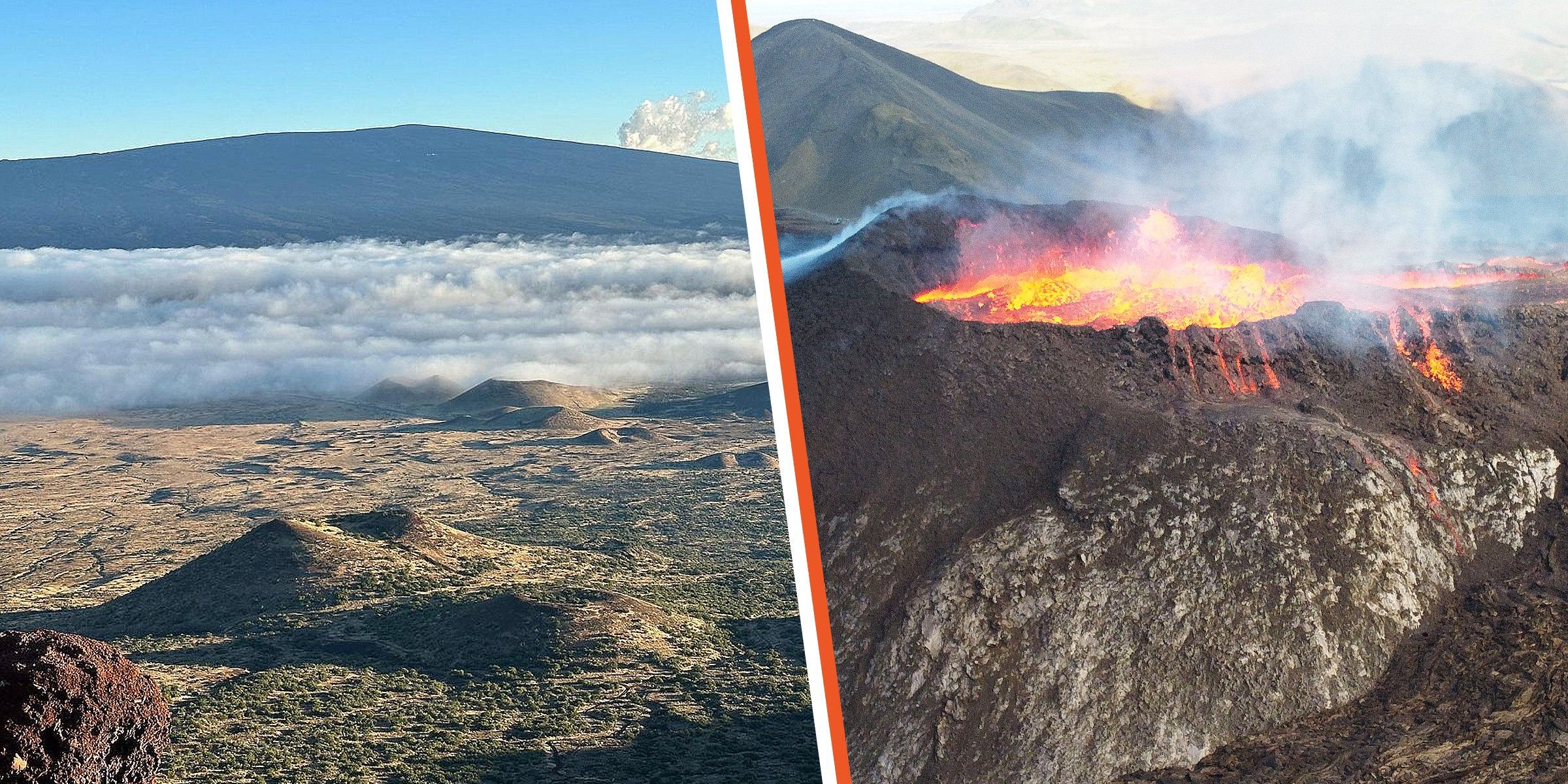 Mauna Loa | Mauna Loa erupting | Source: Instagram/flyinjd | Getty Images