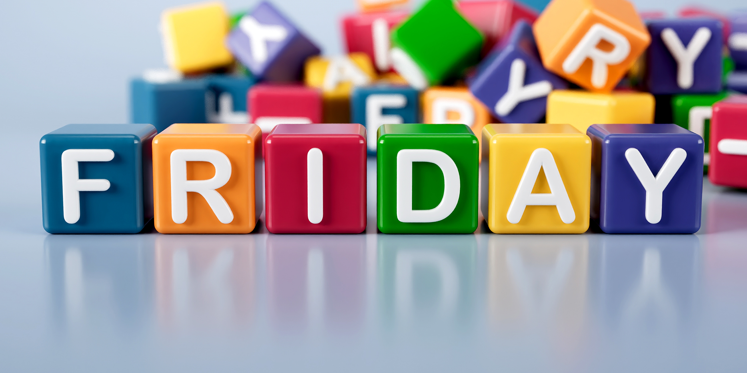 Friday inscription made from colorful cubes | Source: Shutterstock